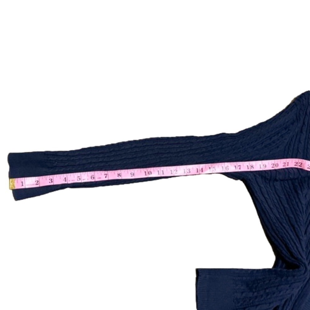 SONOMA LIFESTYLE Cotton Navy Cable Cardigan Button Sweater Women Size PXL/10 - Picture 13 of 13